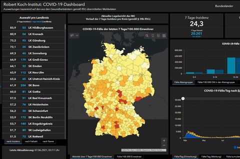 Coronavirus-Dashboard des Robert-Koch-Instituts
