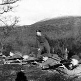 Churchill und seine Männer in Jugoslawien.