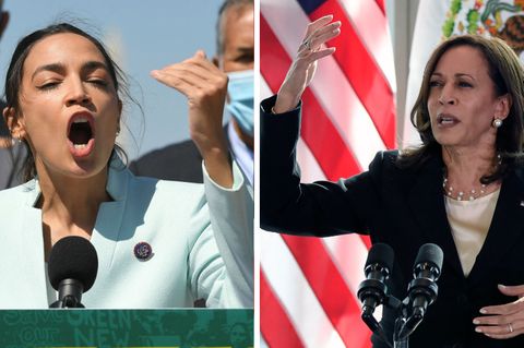 US-Abgeordnete Alexandra Ocasio-Cortez und Vize-Präsidentin Kamala Harris