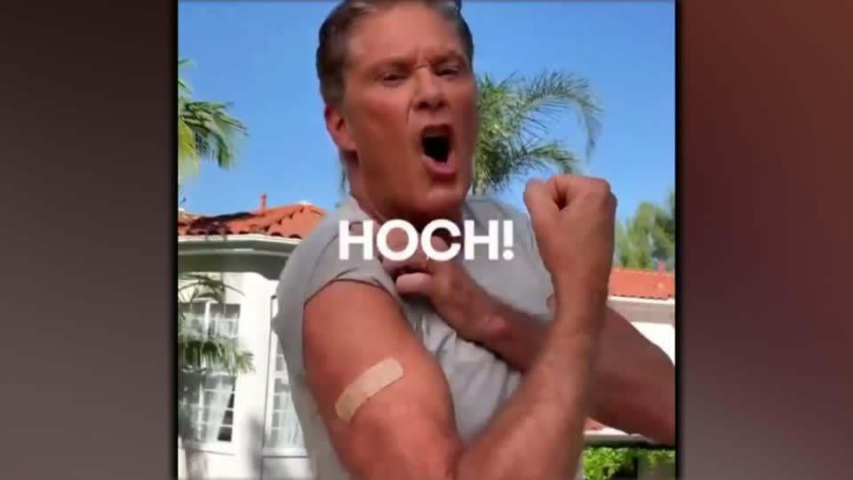 Video: Hasselhoff macht Werbung für Spahns Impfkampagne