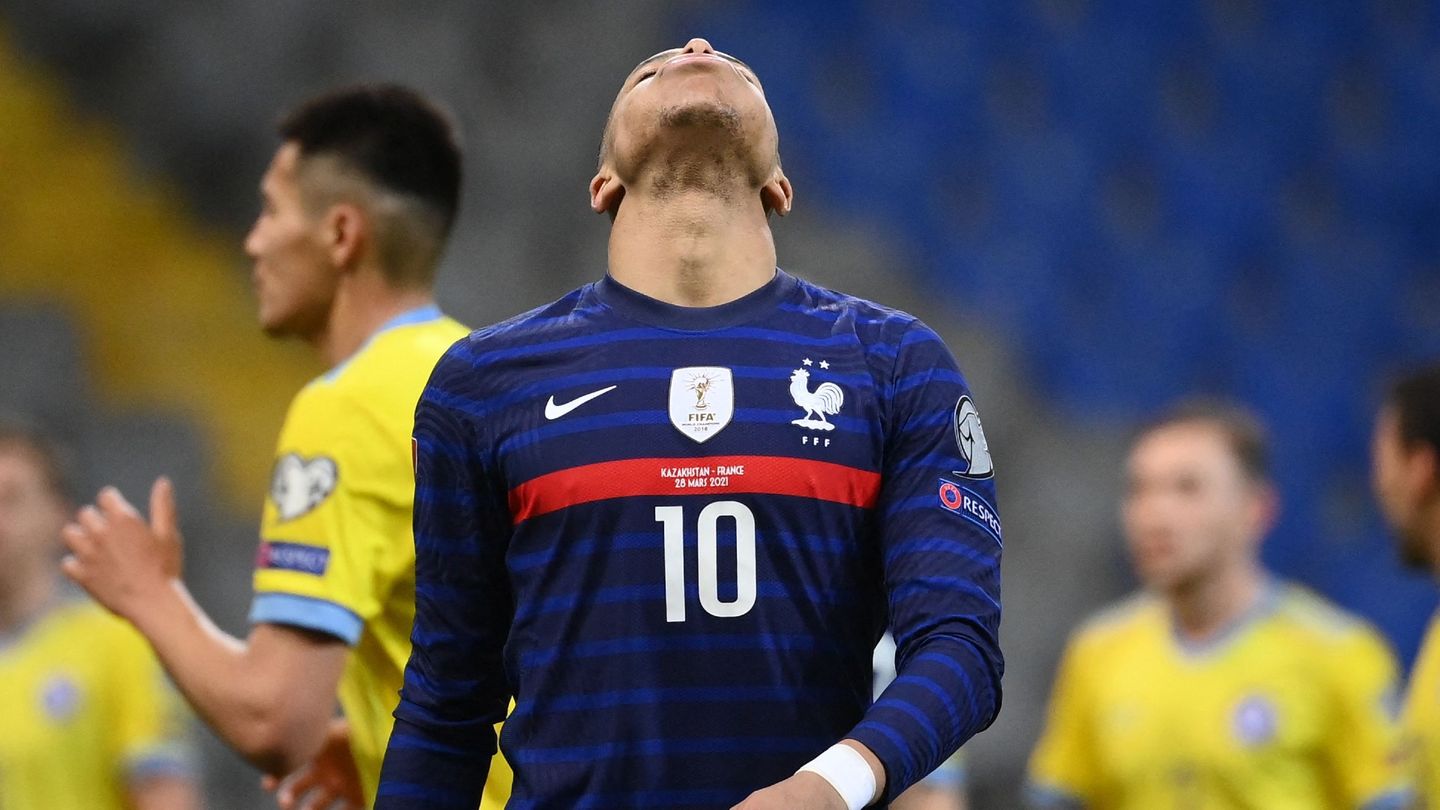Kylian Mbappe Kazakhstan vs France 2022 World Cup qualifier