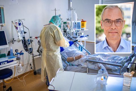 Ein Covid-Patient wird in einem Krankenhaus behandelt
