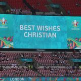 Offizielle Grüße von der Uefa gab es vor dem Spiel zwischen England und Kroatien im Wembleystadion