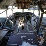 Das entkernte Cockpit: Hier befanden sich die meisten Sammlerobjekte wie die Instrumente oder Schubhebel, die im September unter den Hammer kommen werden.