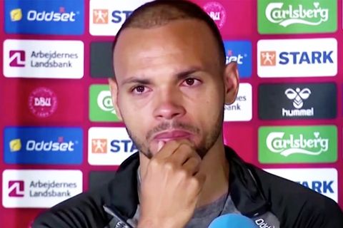 Dänemark-Spieler Martin Braithwaite unter Tränen – "Uefa gab uns nur zwei Optionen".
