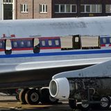 Am 14. Juni hängt noch Triebwerk 2, ein Rolls-Royce Conway Mk 508 Turbofan-Triebwerk, unter dem Restflügel, allerdings ohne Verkleidung.