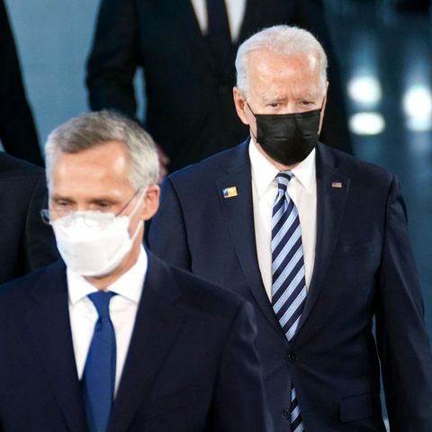 Von links: Polens Präsident Andrzej Duda, Nato-Generalsekretär Jens Stoltenberg und US-Präsident Joe Biden