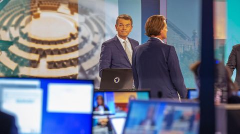 Der Übermittler der Daten: WDR-Programmdirektor Jörg Schönenborn am Abend der Wahl in Sachsen-Anhalt