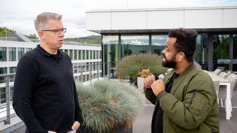 Frank Thelen (l) und Orry Mittenmayer im Gespräch