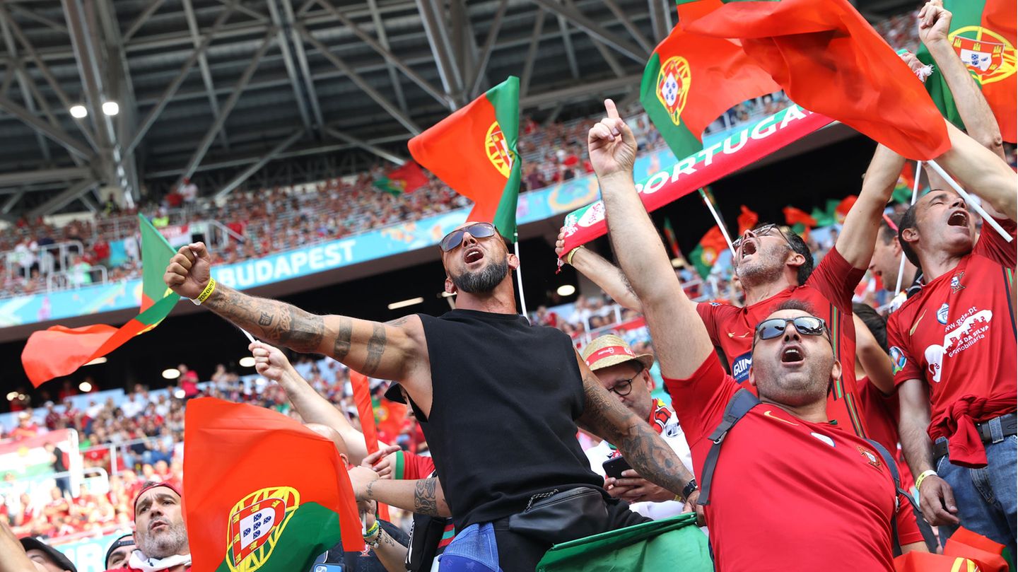 Die angereisten portugiesischen Anhänger genossen die Atmosphäre