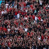 Voll besetzte Ränge im Budapester EM-Stadion, von Abstand und Masken ist nichts zu sehen