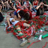 Lange Stand gehalten, dann hart geschlagen: Fans der ungarischen Mannschaft nach dem Spiel gegen Portugal in Budapest