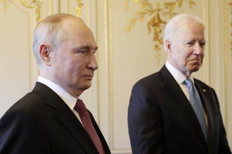 Wladimir Putin und Joe Beiden bei ihrem Treffen in Genf