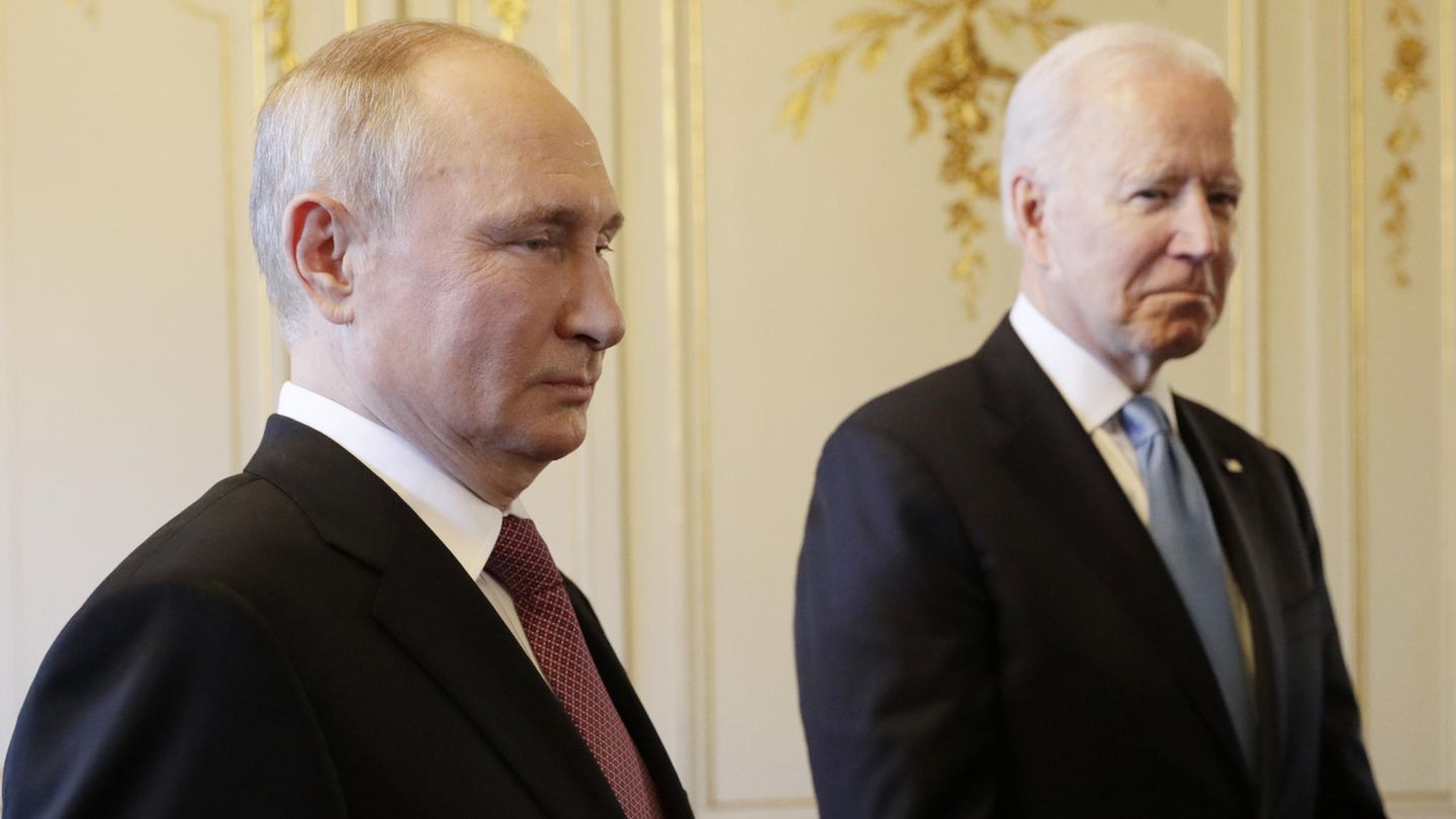 Wladimir Putin und Joe Beiden bei ihrem Treffen in Genf