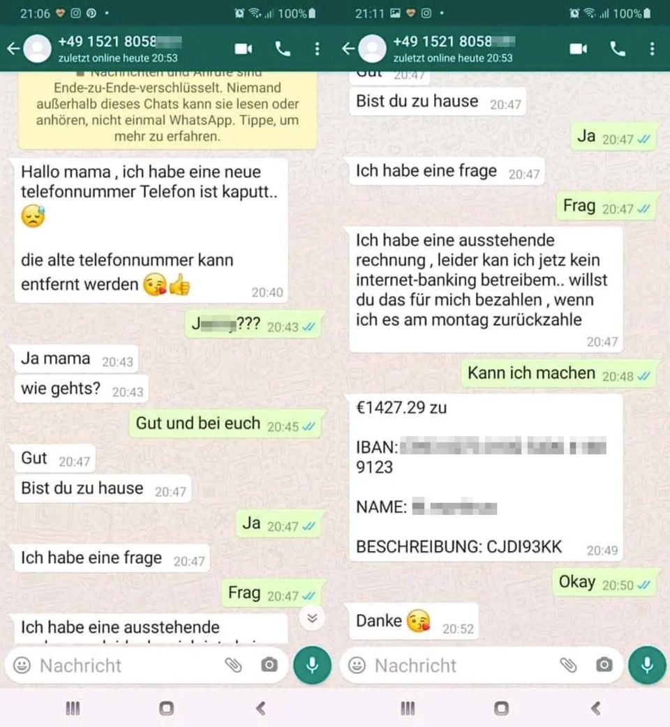 Hilferuf vom Kind: "Hallo Mama, ich habe eine Frage": Auf diese Betrugs-Whatsapp fällt wohl jede Mutter rein