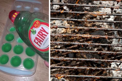 Ein Geheimtrick zeigt, wie man einen verschmutzten Grillrost blitzschnell reinigt.