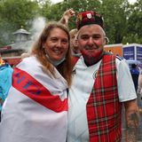 Englische und schottische Farben vereint