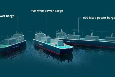 Die modularen Reaktoren sollen auf einfache Lastkähne montiert werden.