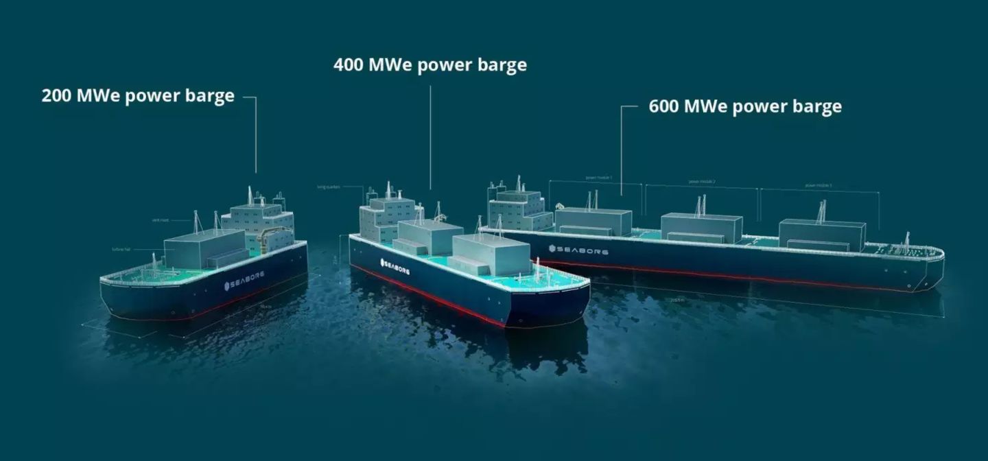 Die modularen Reaktoren sollen auf einfache Lastkähne montiert werden.