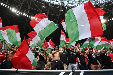 Ungarische Fans beim Spiel gegen Frankreich