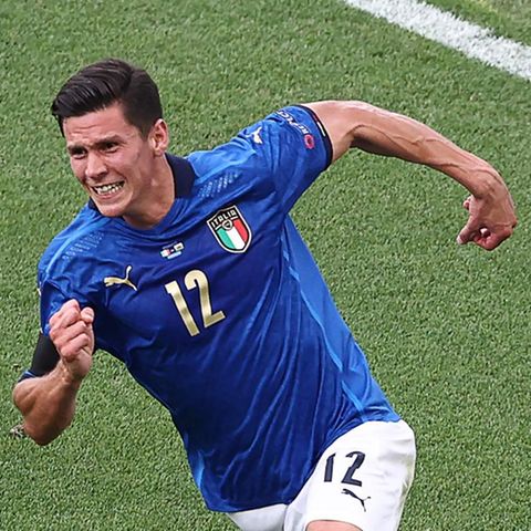 Der Italiener Matteo Pessina feiert sein 1:0 im EM-Spiel gegen Wales
