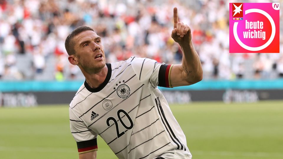Robin Gosens feiert das vierte Tor der DFB-Elf im Spiel gegen Portugal am Samstag in München