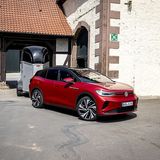 Der VW ID.4 GTX hat keinen Trail-Assist, also ich beim Rangieren Umdenken angesagt