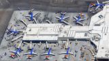 Der Terminal 1 auf dem Flughafen Los Angeles (LAX): Southwest Airlines fliegt 115 Airports an. Die meisten liegen in den USA und einige Ziele in Kanada, Mexiko, Mittelamerika sowie in der Karibik.