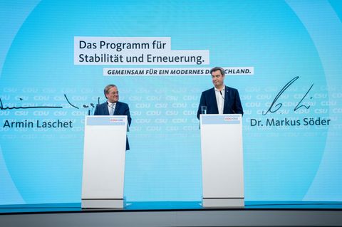 Armin Laschet (l) und Markus Söder