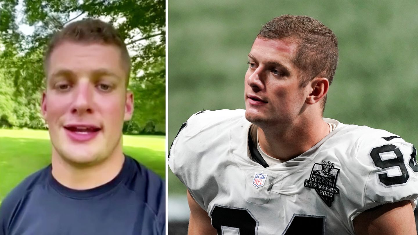 Carl Nassib: “Hey, I’m gay” – first active US football professional comes out (video)