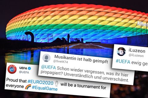 Nach Verbot von Regenbogen-Beleuchtung: Wirklich so proud? Wie ein alter Tweet der Uefa um die Ohren fliegt