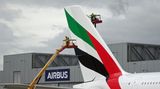 Emirates Airbus A380 Heck