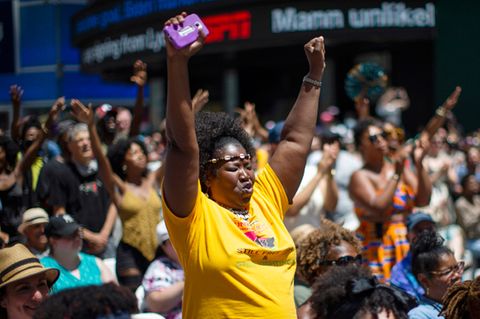 Menschen feiern "Juneteenth"