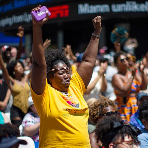 Menschen feiern "Juneteenth"