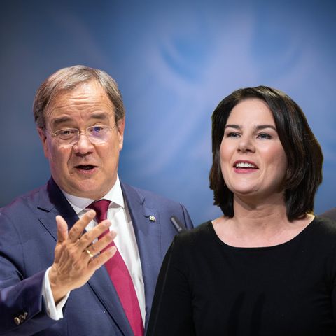 Dreikampf: Olaf Scholz (rechts), Annalena Baerbock und Armin Laschet kämpfen um den Einzug ins Kanzleramt