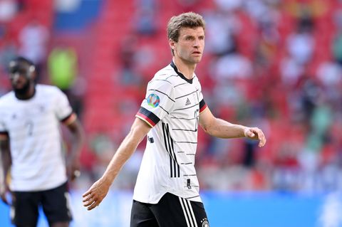 Thomas Müller während eines Fußballspiels