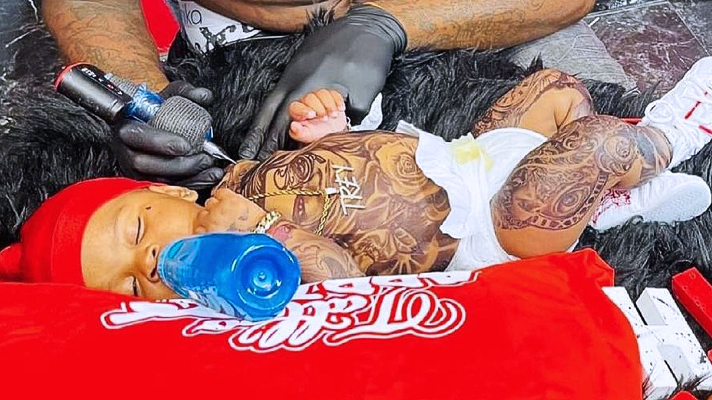 Tattoo: Fully tattooed infant – what the video is all about