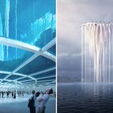 Der Zugang erfolgt durch eine Halle unter dem Wasser.