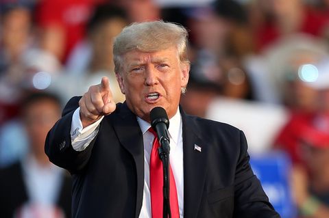 Donald Trump auf einem Messegelände im US-Bundesstaat Ohio