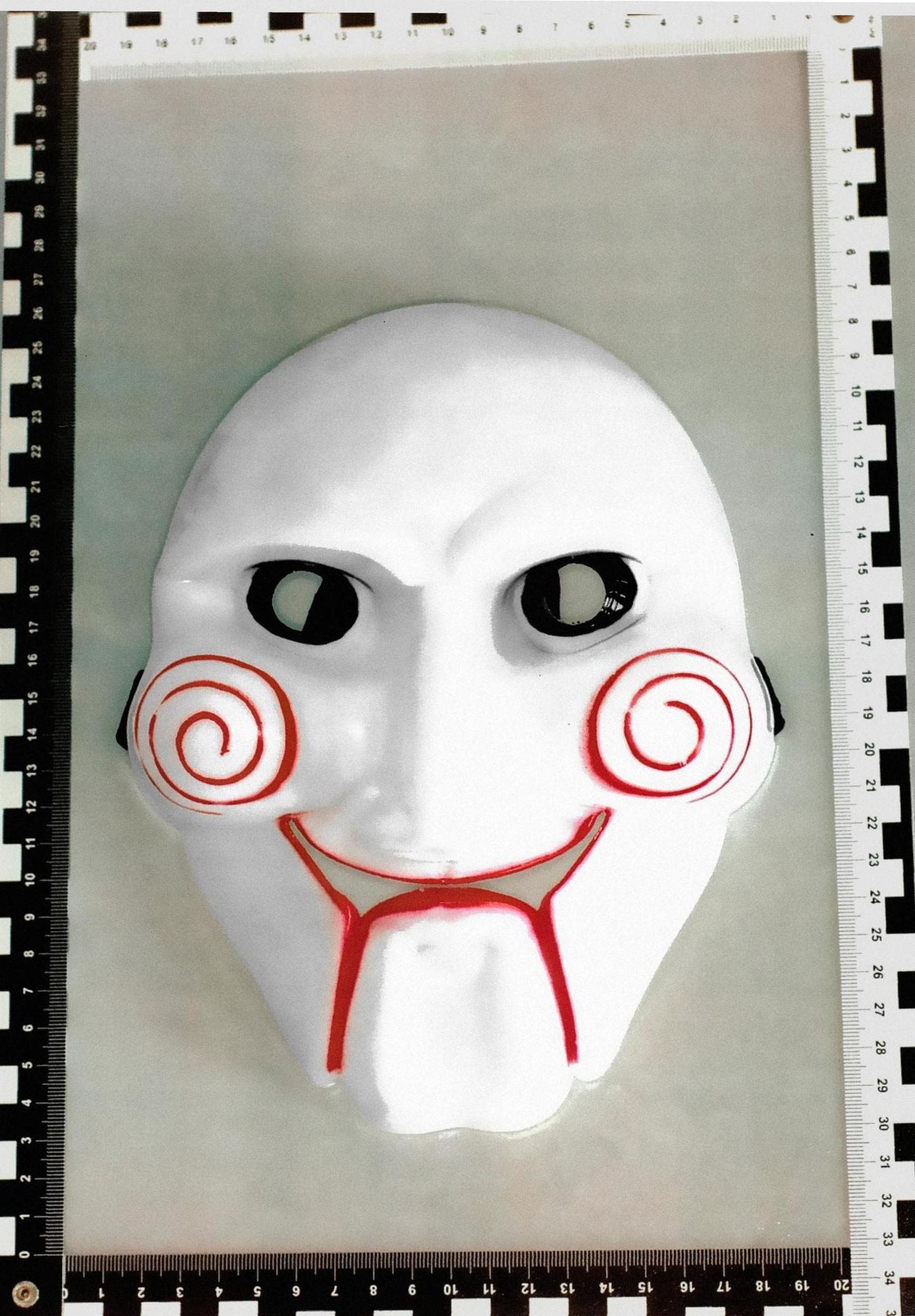 Jigsaw-Maske aus den "Saw"-Filmen