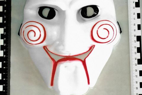 Jigsaw-Maske aus den "Saw"-Filmen