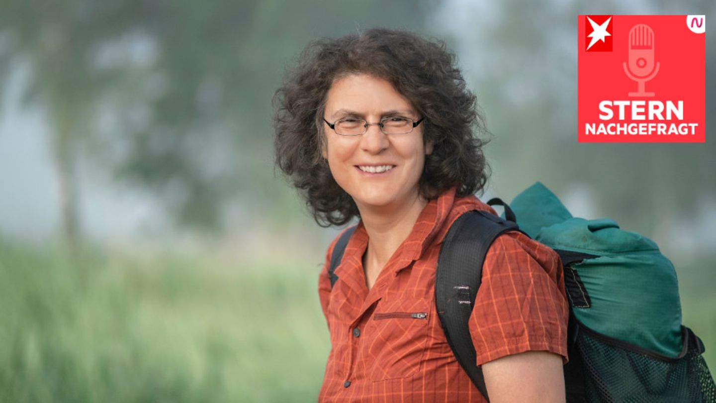 Christine Thürmer im Wanderoutift