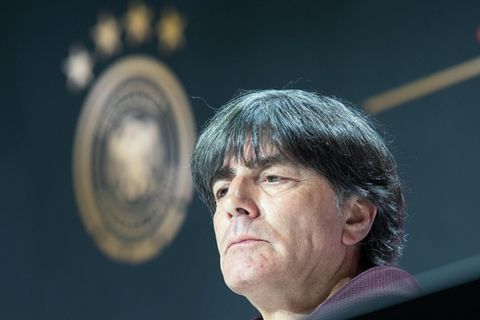 Joachim Löw während seiner letzten Pk als Nationaltrainer nach dem Aus bei der EM 2021