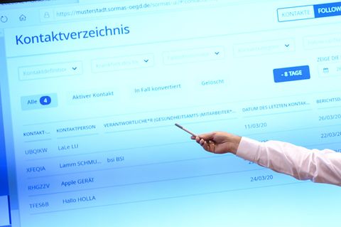 Manche Gesundheitsämter verwenden eine Software zur Ermittlung von Kontakten – aber nicht alle 