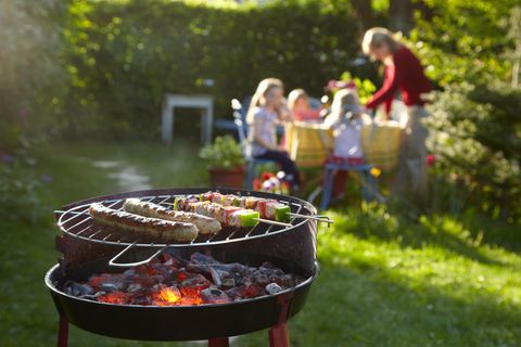 CO2-Bilanz beim Grillen: Grillgut liegt auf dem Rost eines Holzkohlegrills