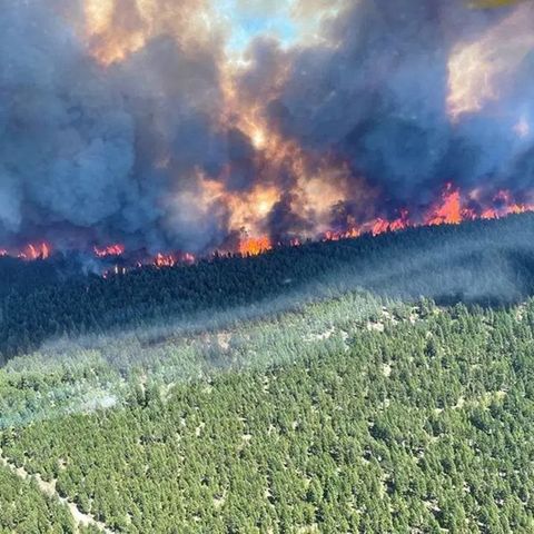 Blick auf das Sparks Lake Wildfire unweit von Lytton