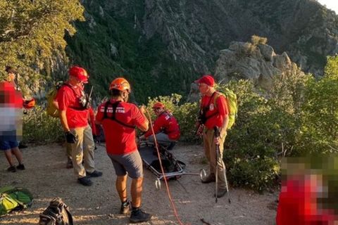 Das Rettungsteam des Sheriffs von Salt Lake County bei seinem Einsatz in den Wasatch Mountains