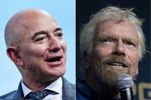 Jeff Bezos und Richard Branson