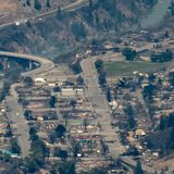 Das durch ein Feuer fast vollständig zerstörte Lytton in Kanada