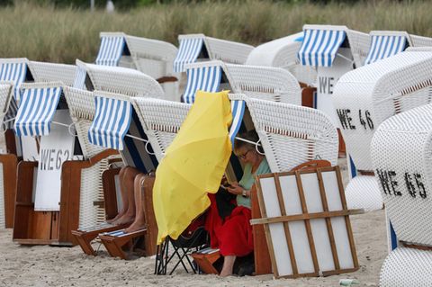 Urlauberin an der Ostsee